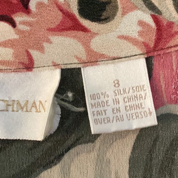 ⚜️ Dana Buchman Long Floral Silk Tunic  Blazer  SZ 8 - Picture 3 of 16